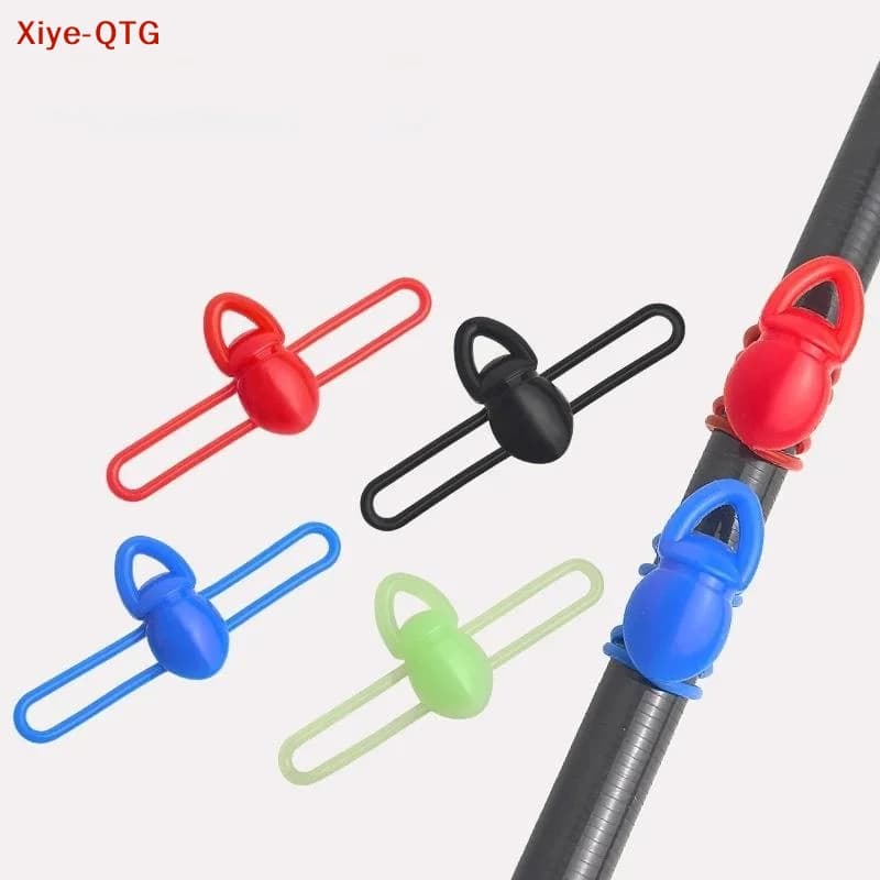 NEW 5pcs/bag High Elasticity Silicone Fishing Bait Hook Fixer Lightweight Anti-Slip Fishing Rod Hook Clip