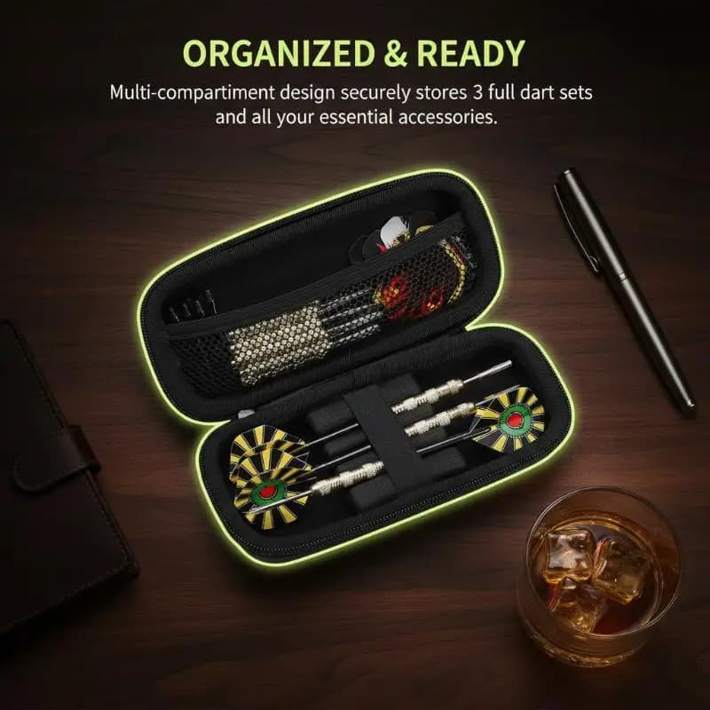 Organizer per Boomerang in EVA con 3 Scomparti, Custodia Rigida Portatile per Trasporto e Conservazione, Ideale per Sport all'Aperto e Viaggi