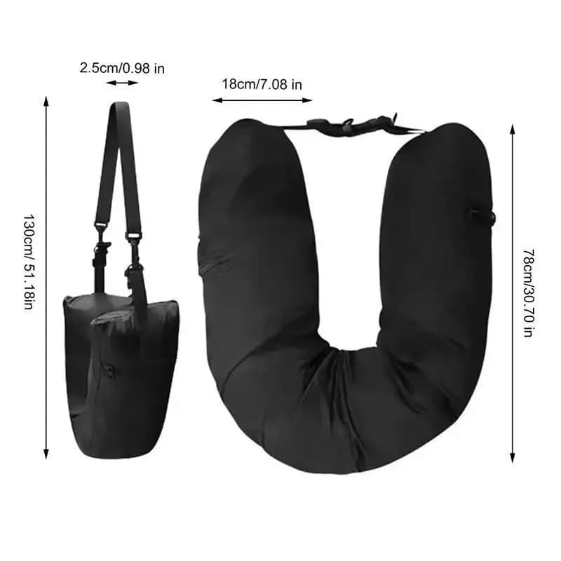 Multifunctional Stuffable U-Shaped Travel Pillow Portable Neck Support Cushion