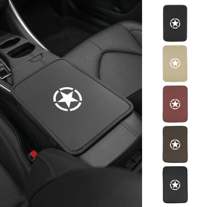 Copertura del bracciolo dell'auto Cuscino protettivo centrale in seta di ghiaccio traspirante per Jeep Compass Renegade Cherokee Grand Wrangler JK Patrio