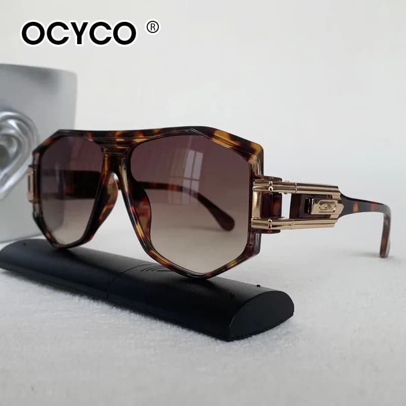 Occhiali da Sole Punk OCYCO Nuovi con Montatura Grande, Uomo Donna, di Lusso, Vintage, Classici, in Metallo Poligonale, Protezione UV400