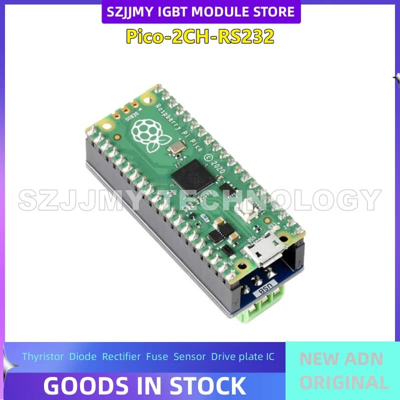 Module expansion board RS232 to double channel Raspberry Pi Pico Chip SP3232EIN Communication UART NEW ORIGINAL IN MAGAZZINO