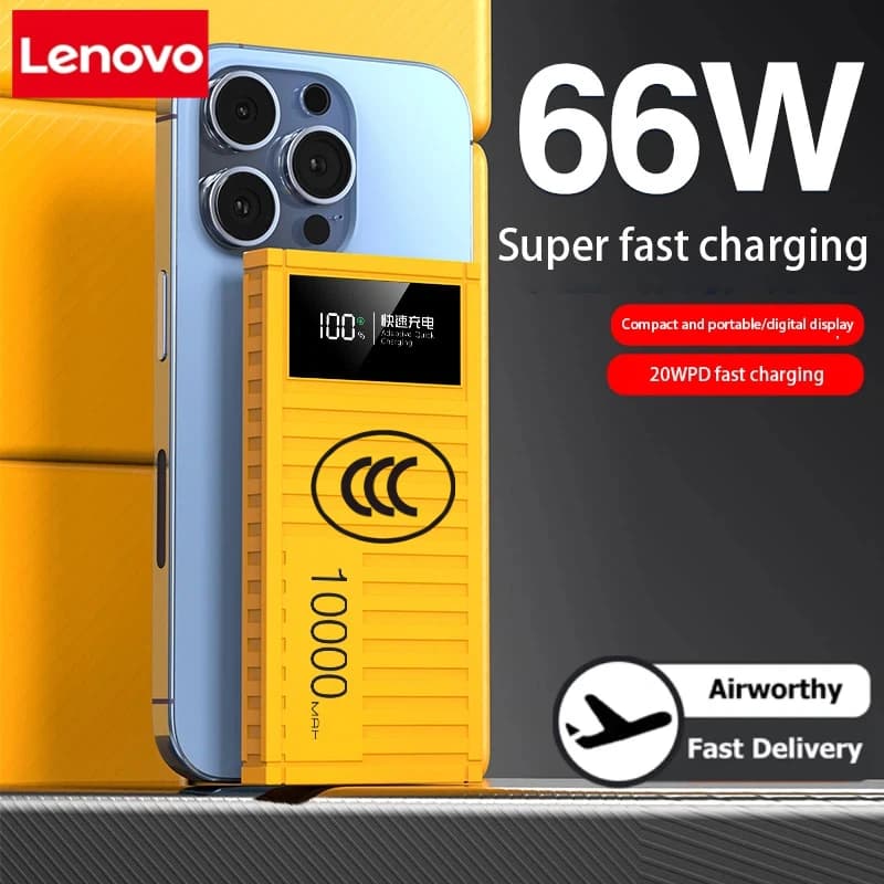 Lenovo 200000mAh Container Shaped Large Capacity Mobile PowerBank For Super Fast Charging Classic Fourcolor Suitable For iPhone
