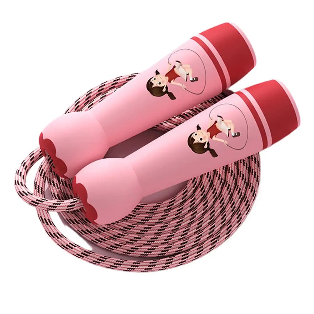 Lovely Adjustable Child Jumping Rope Cotton Rope Colourful Skipping Ropes Fillet Design Cartoon Jump Rope Sport Fitness