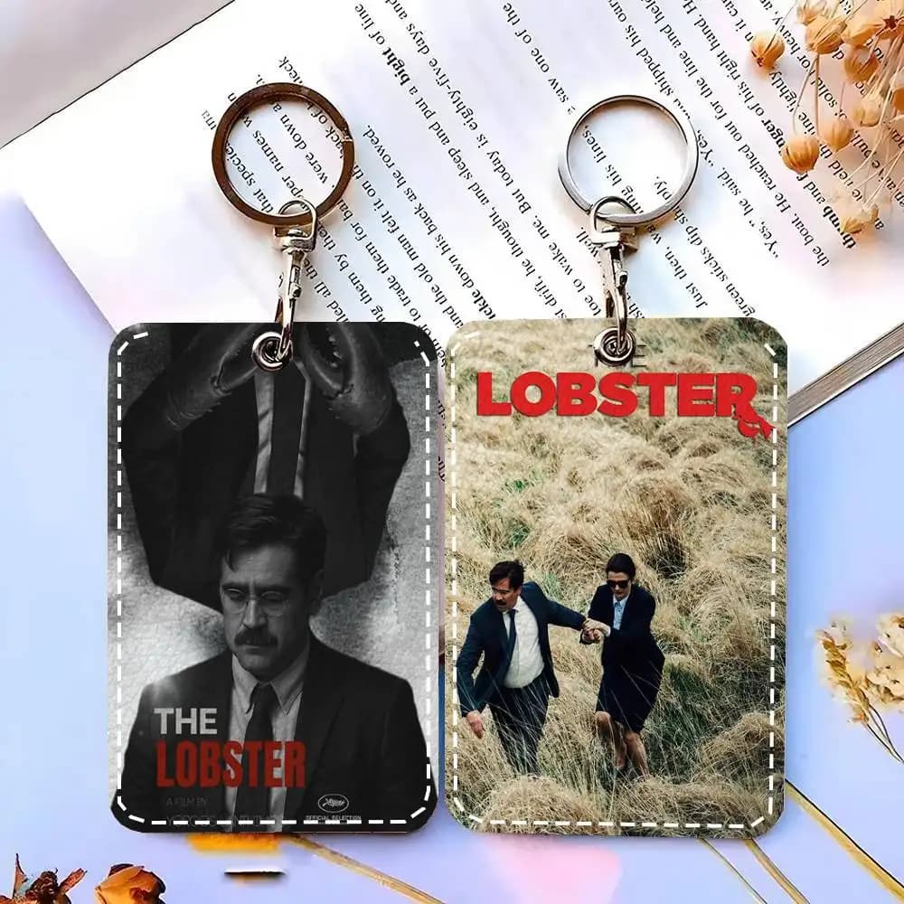 Portachiavi e Porta Carte in Pelle a Tema Film d'Amore Violento The L-Lobster, con Anello Portachiavi e Porta Tessere d'Accesso