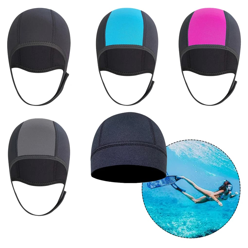 Gomma per stare al caldo ed elegante con cuffia da nuoto in neoprene tinta unita Attrezzatura per costumi da bagno Attrezzatura per costumi da bagno per uomo donna