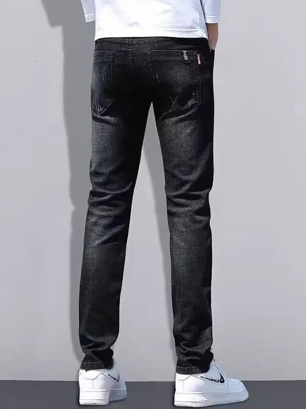 Ultra-Thin Ice Silk Men's Jeans Casual Loose Straight Leg High Elasticity Summer Cotton Polyester Blend Breathable Comfortable