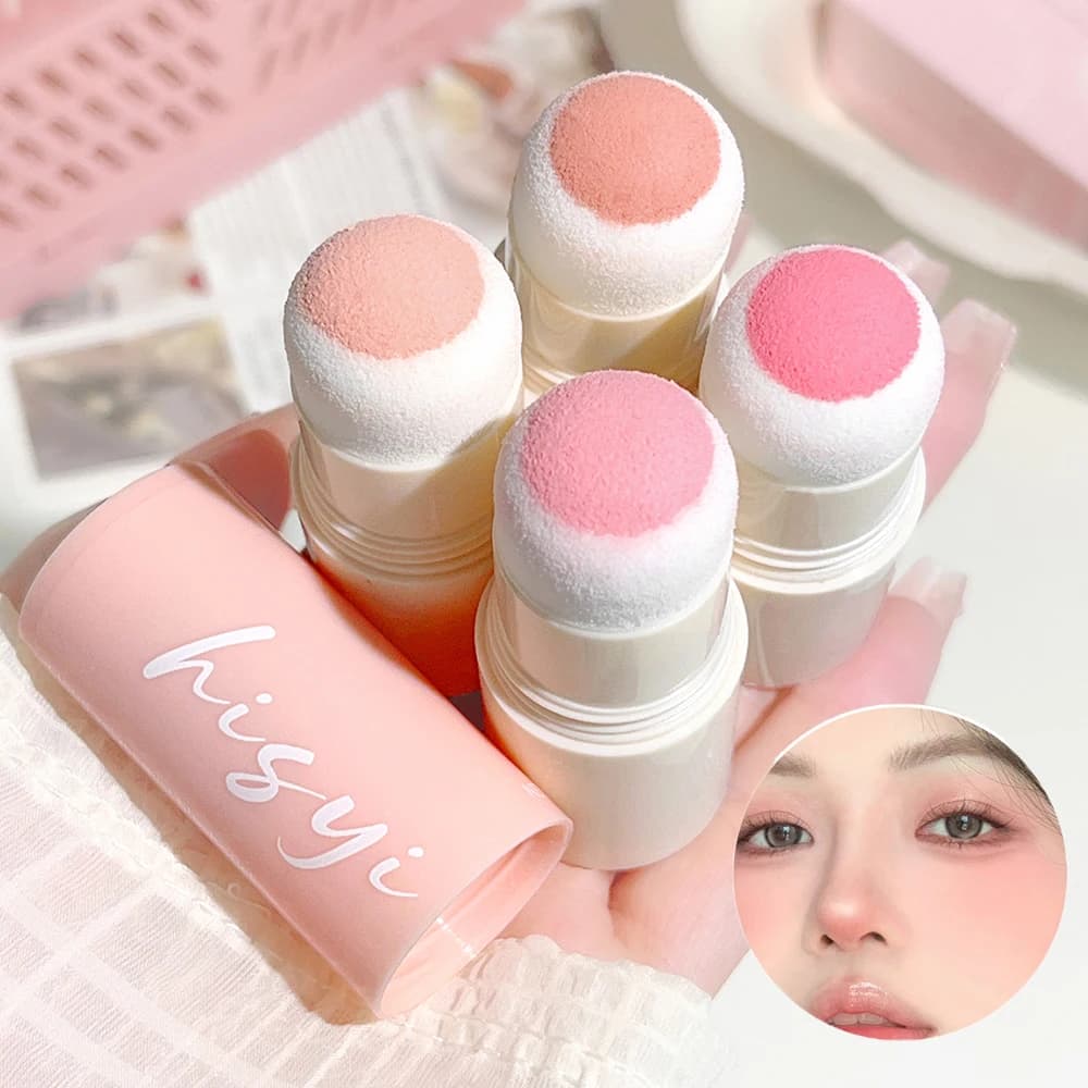 HISYI Yunrou Soft Fog Blush Stick - Energetic and bouncy, Korean style, brightening, double use for lips and cheeks