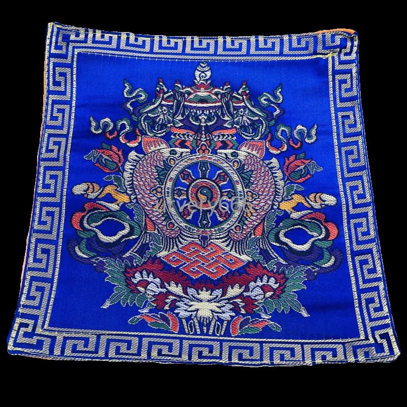 Tibetan Style Temple Decoration Cloth Mat Bell Pestle Pad Buddha Statue Cushion