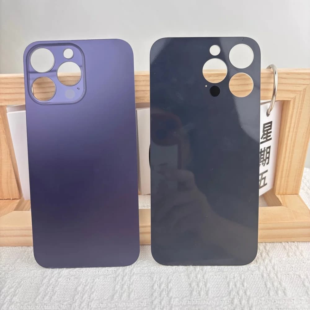 For Apple iPhone 14 Pro 14Pro Max Back Glass Replacement Big Camera Hole Battery Rear Door Cover Housing Panel, Repair Parts