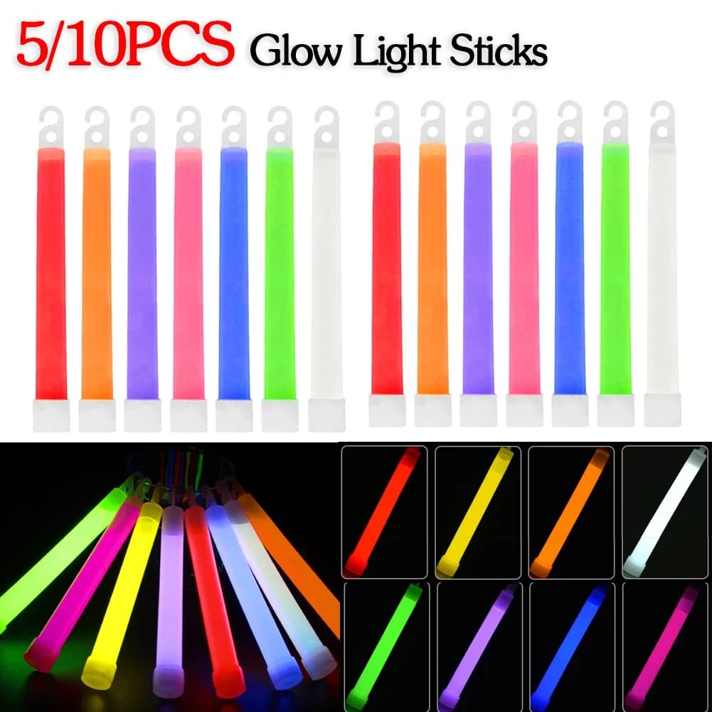Kit di sopravvivenza da 6 pollici Bastoncini luminosi luminosi militari Camminare Campeggio Attrezzatura SOS Attrezzatura militare esterna Bastone luminoso per feste da concerto