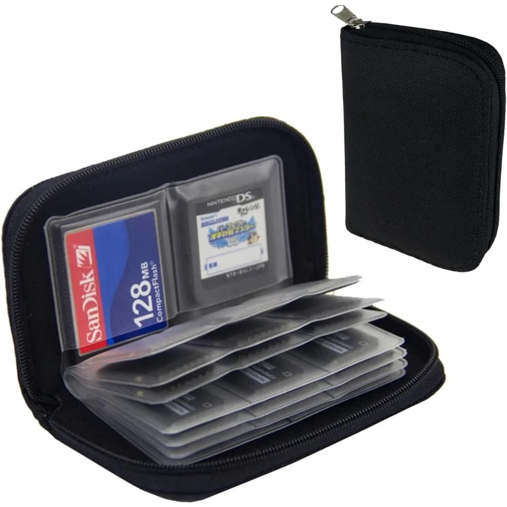 SD Card Carrying Case Holder Wallet with 22 Slots for CF/SD/Micro SD/SDHC/MS/DS Card Bag Game Camera SD Memory Card Collect Bag
