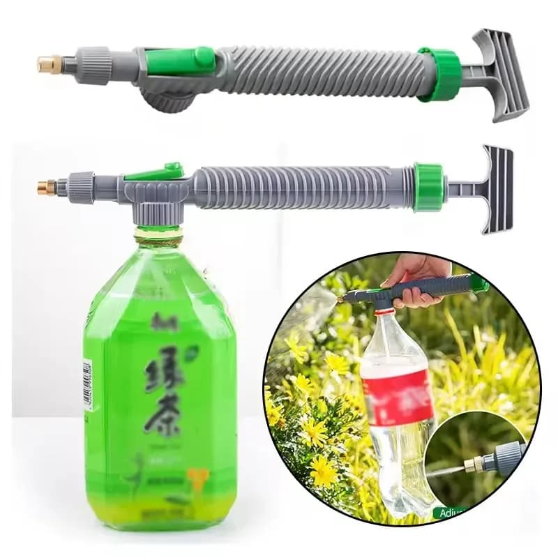 Spruzzatore regolabile Bottiglia per bevande Spray Ugello a testa manuale Pompa ad aria ad alta pressione Strumento per irrigazione da giardino Spruzzatore Agricoltura