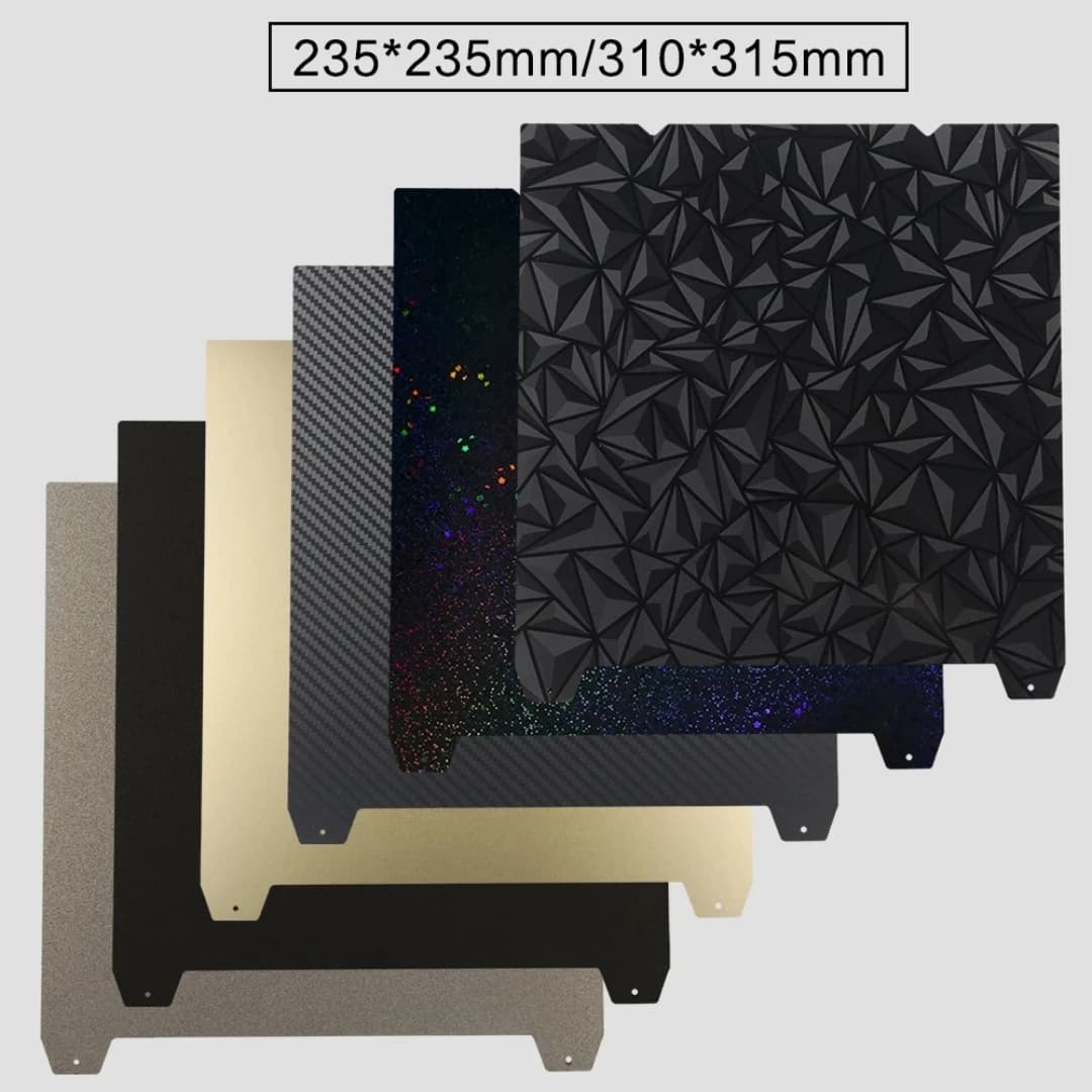 Piastra di stampa PEI in acciaio PET PEO PEY liscia per Creality K1/K1C/K1 Max, letto riscaldato 235x235mm 310x315 Ender 3 S1 Ender 3 V3 Se