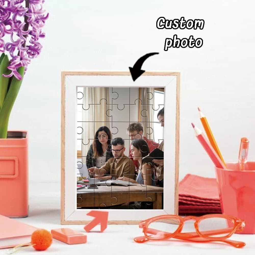 DIY custom photo puzzle, Wooden puzzle pieces that can upload photos on their own Perfect holiday gift, wooden souvenir