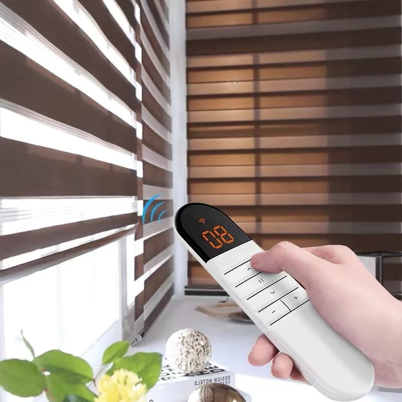 Eco-friendly Motorized Zebra Blinds Indoor Home Decoration Motorized Smart Zebra Roller Window Curtains and Shades