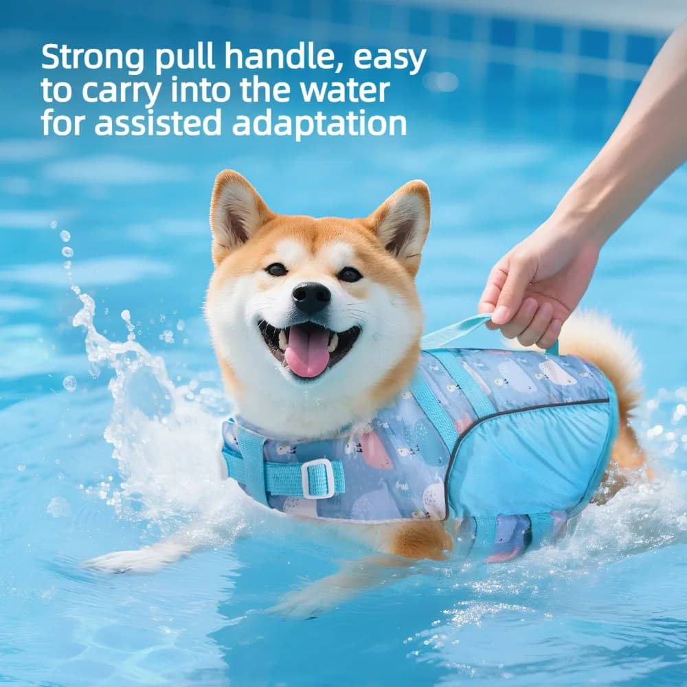Adjustable Dog Life Jacket Summer Puppy Float Vest Pet Swimming Suit for Small Medium Breed Teddy Dog Pool Beach Water Clothes