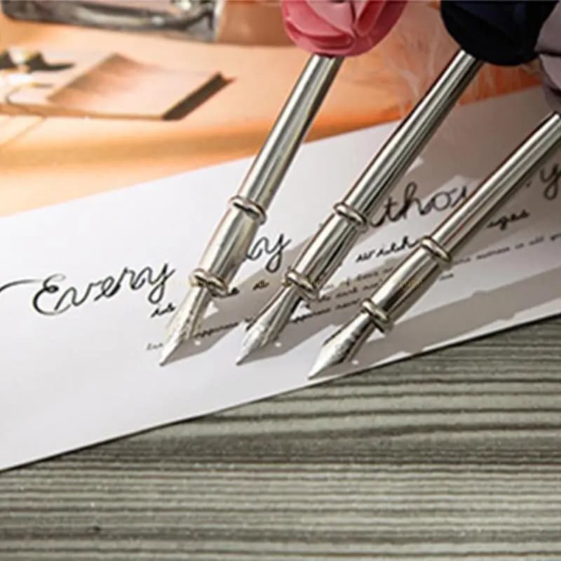 Calligraphy Pen Set Vintage Dip Pen Replaceable Include 5 Different Pen Nib Gift for Students Women Men