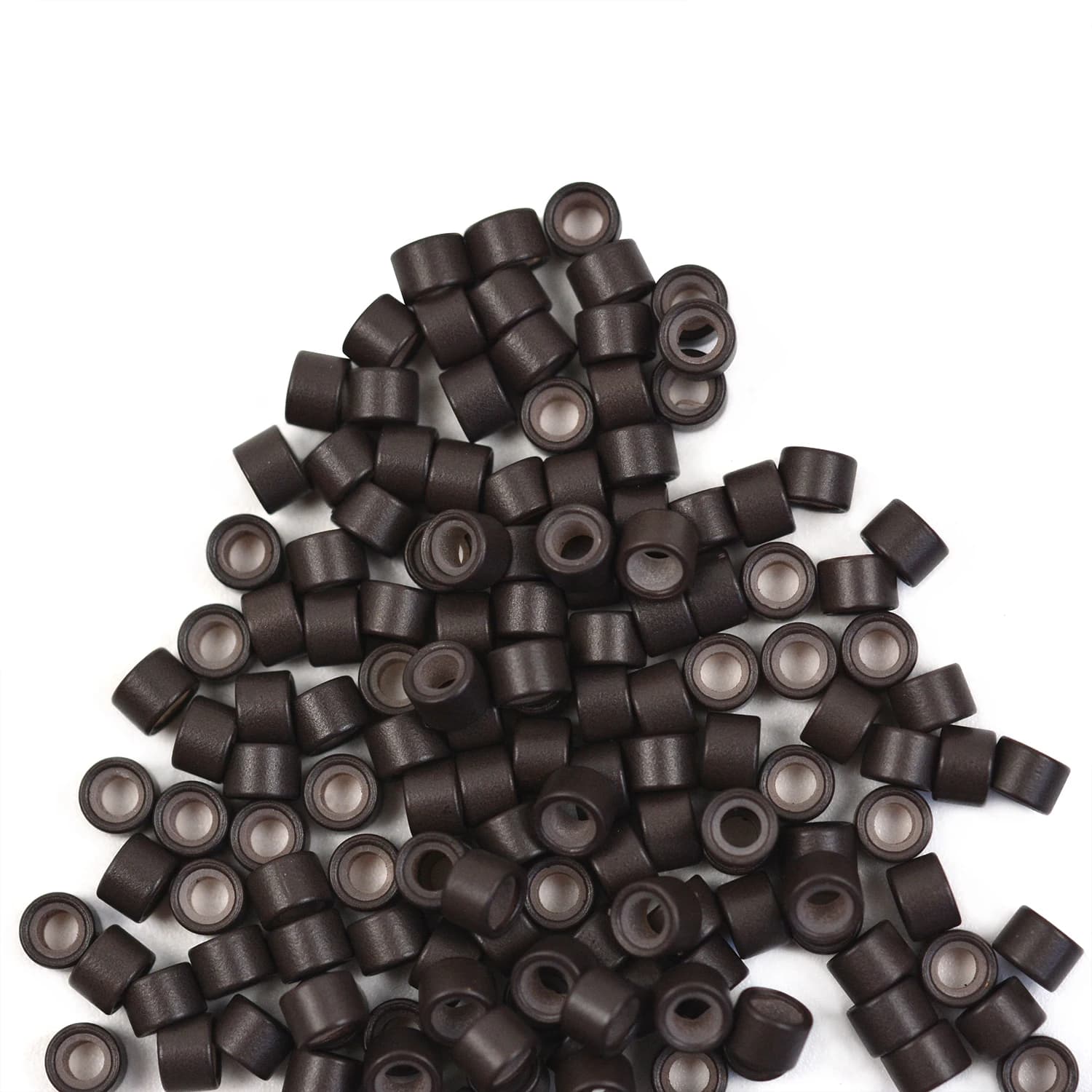 500 pezzi micro anelli rivestiti in silicone perline per capelli per estensioni dei capelli i-tip nano anelli strumenti per estensioni dei capelli 4.5mm * 2.5mm * 3mm