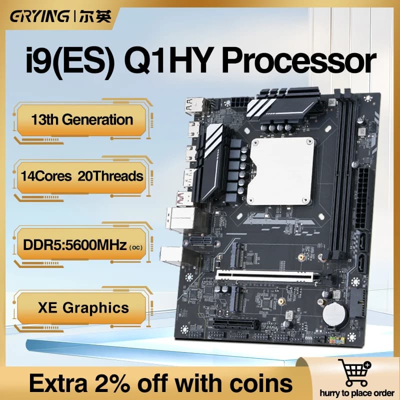 Do-it-your motherboard with built-in CPU of the 13th core ES 0000 (refer to i9 13900H) 14C20T DDR5 Desktop motherboard G665
