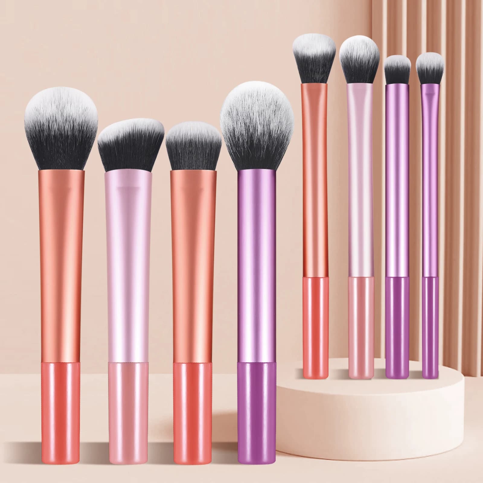 8 pcs daily portable multifunctional makeup brushes set for making supplies