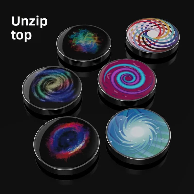 New Glow In Dark Galaxy Fidget Spinner Stainless Steel Desktop Ornament Colorful Rotating Sensory Stress Relief Fidget Toy