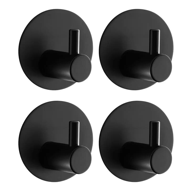 4PCS Stainless Steel Hook Self Adhesive Bathroom Wall Door Hook Coat Racks Punch-free Clothes Towel Hanger Home Storage Hooks