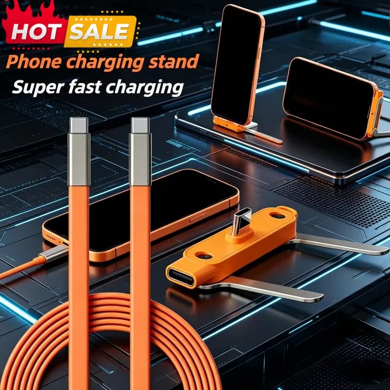 Lenovo 240w Mobile Phone Charging Stand Foldable Fast Charging Portable Phone Stand For Headphones Laptops Gaming Consoles