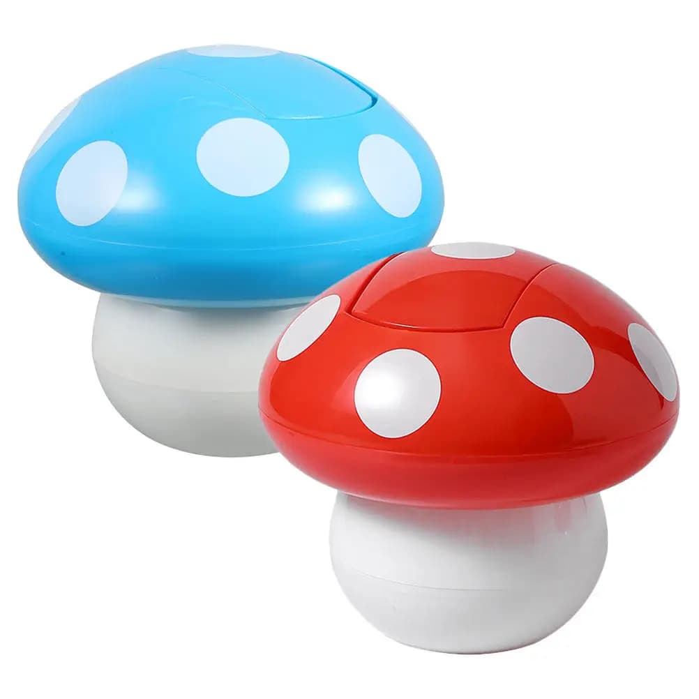 2 Pezzi Mini Pattumiera da Tavolo a Forma di Fungo, Contenitore per Rifiuti da Scrivania, Carino e Pratico