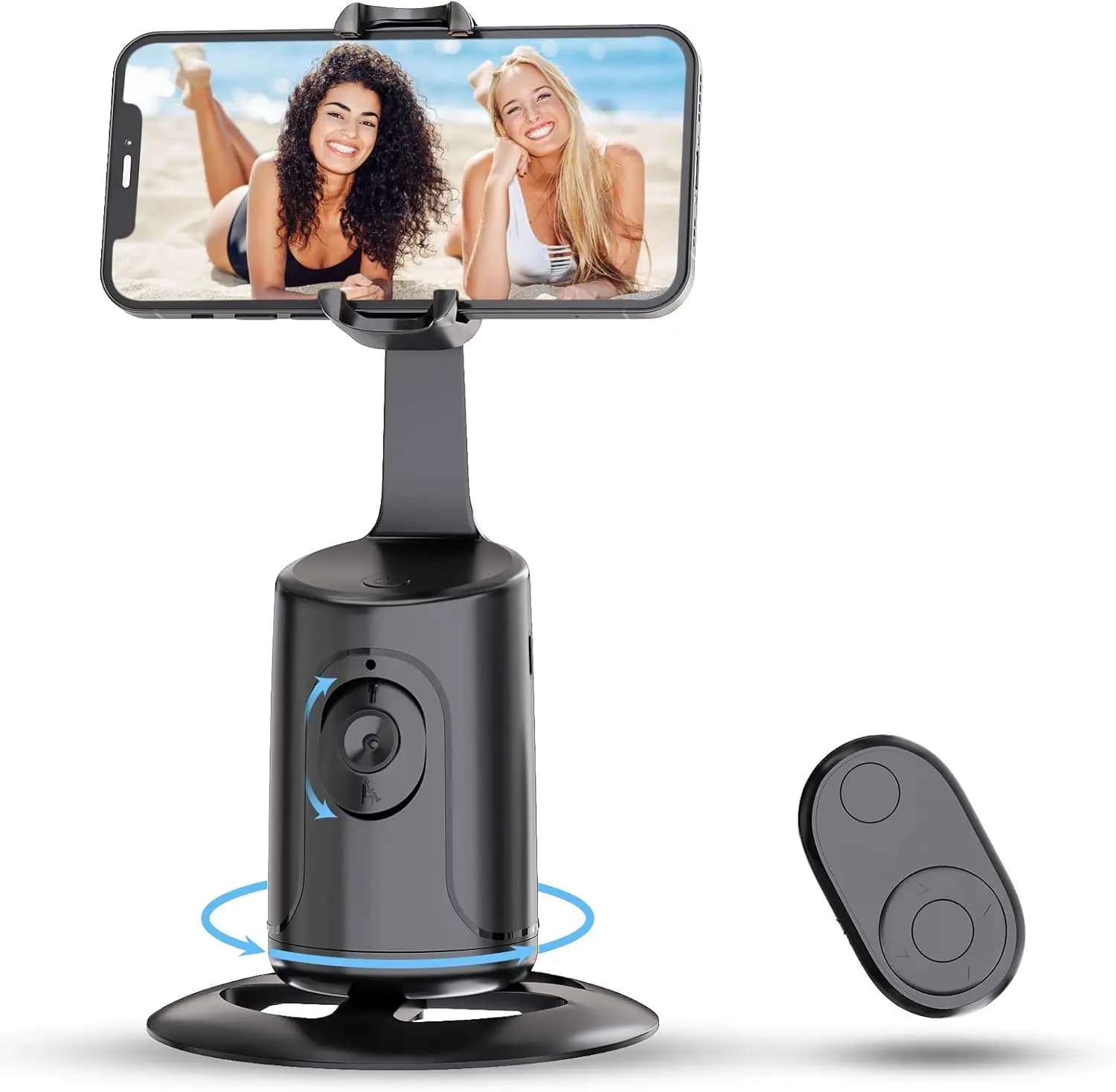 Automatic Face Tracking Tripod - 360° ° Telephone support with automatic rotation tracking, no app, phone camera support with remote control and gesture control