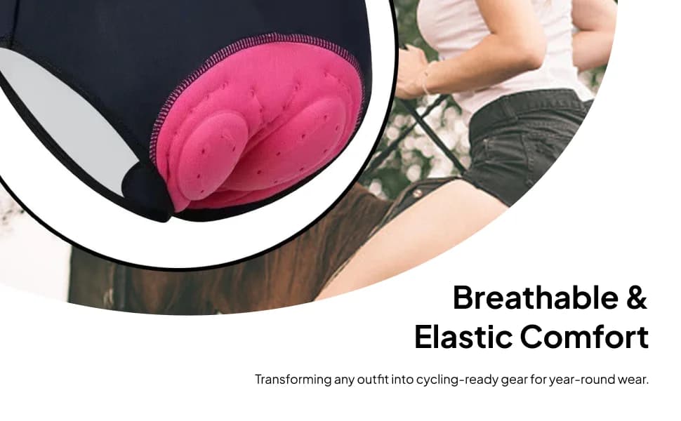 Pantaloncini Imbottiti da Ciclismo per Donne, Asciugatura Rapida, Slip Sportivi per Mountain Bike e Ciclismo su Strada