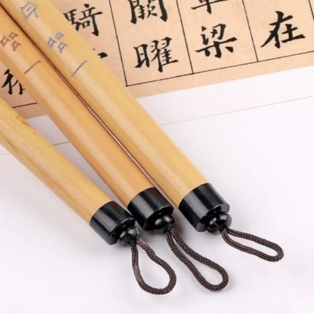 Traditional Chinese Calligraphy Brush Oil Painting Oil Watercolor Scriptures Writing Brush Bamboo Wolf hair Art Paint Brush