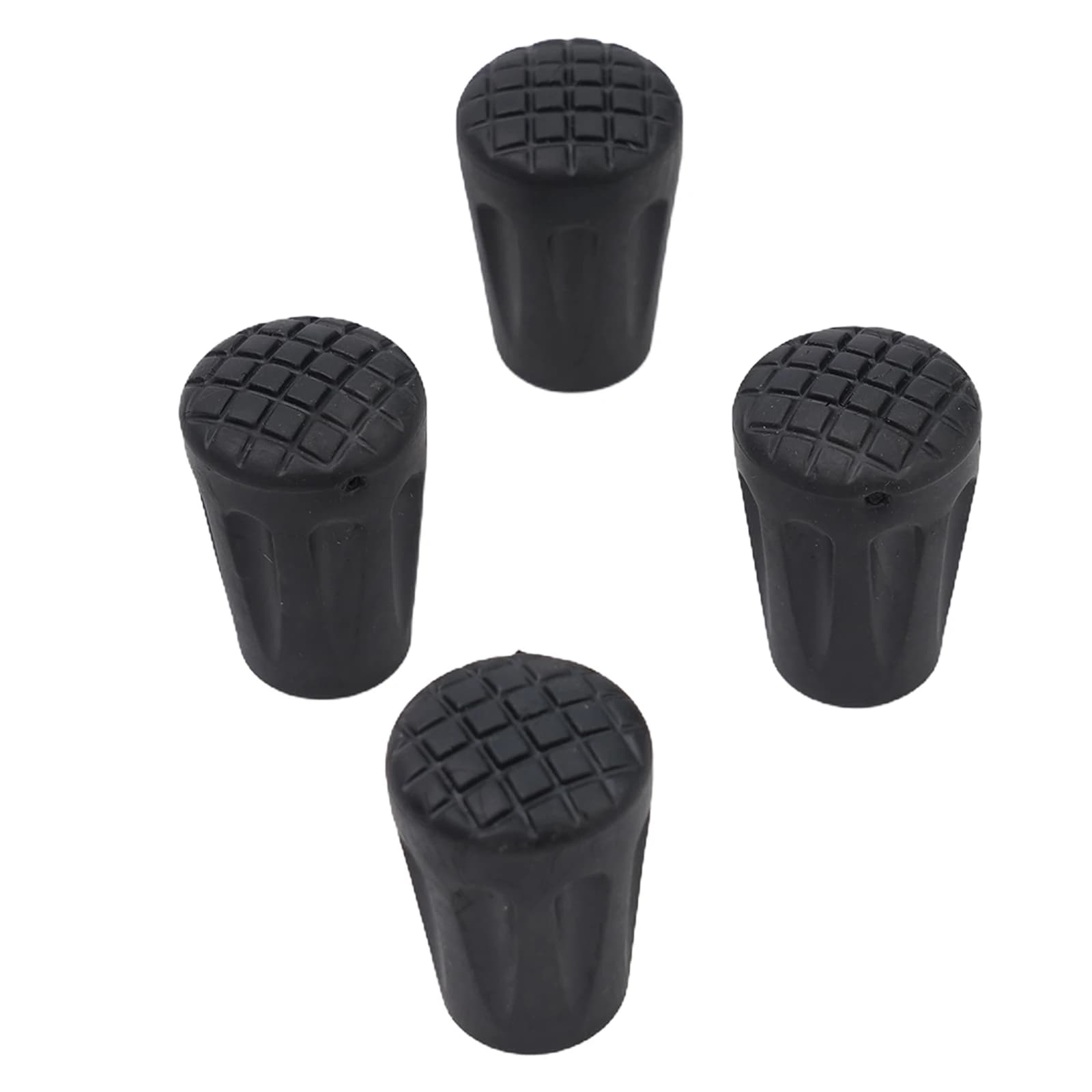 4pcs Rubber Ferrules for Walking Canes Crutches and Trekking Poles to Enhance Stability and Reduce Tip Abrasion