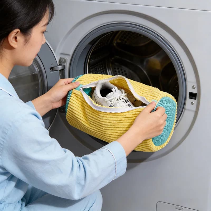 Shoe Washing Bag for Washing Machine, Anti-deformation Shoe Laundry Bag with Soft Brush, Household Filter Shoe Cleaner
