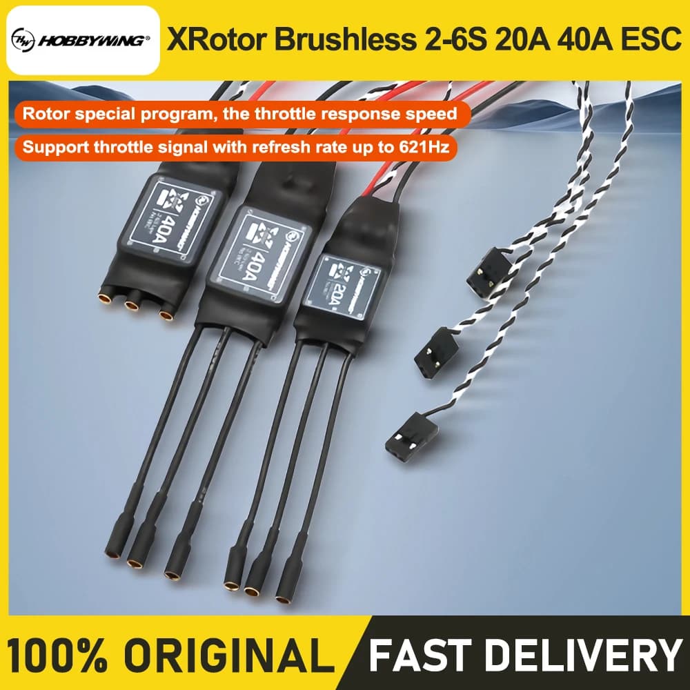 Hobbywing XRotor Brushless ESC 20A 40A 2-6S SimonK No BEC High Refresh Rate For FPV Multirotor Quadcopter Hexacopter Drone