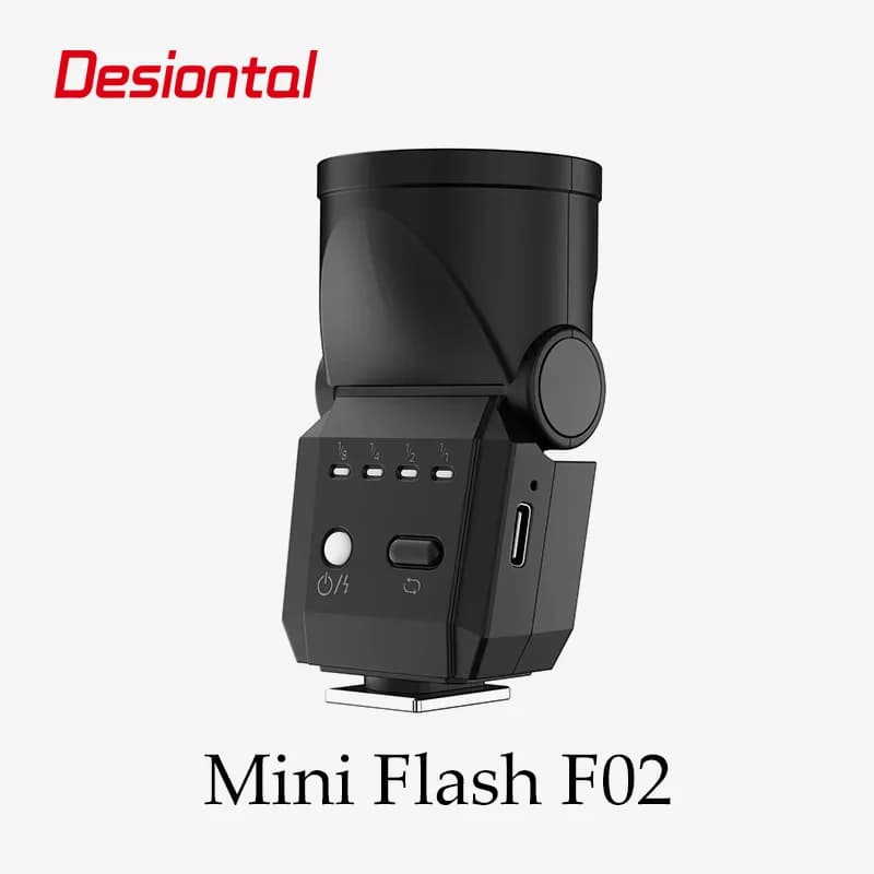 F02 Mini fotocamera Flash universale 6500K per Canon Fuji Sony Nikon Panasonic DSLR Video Vlog Fotografia