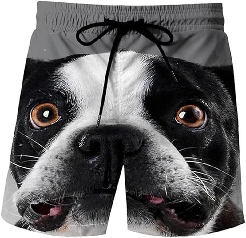 Men's Shorts Cute Dogs 3D Printed Beach Shorts Summer New Casual Vacation Beachwear Funny Animals Pattern Men's Sports Shorts