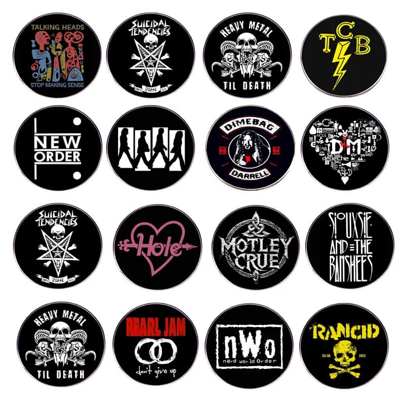 Spille classiche della banda pop Musica punk Cantante Canzoni Distintivi Spille in lega Collezioni di fan Gioielli rock Regali Accessori all'ingrosso