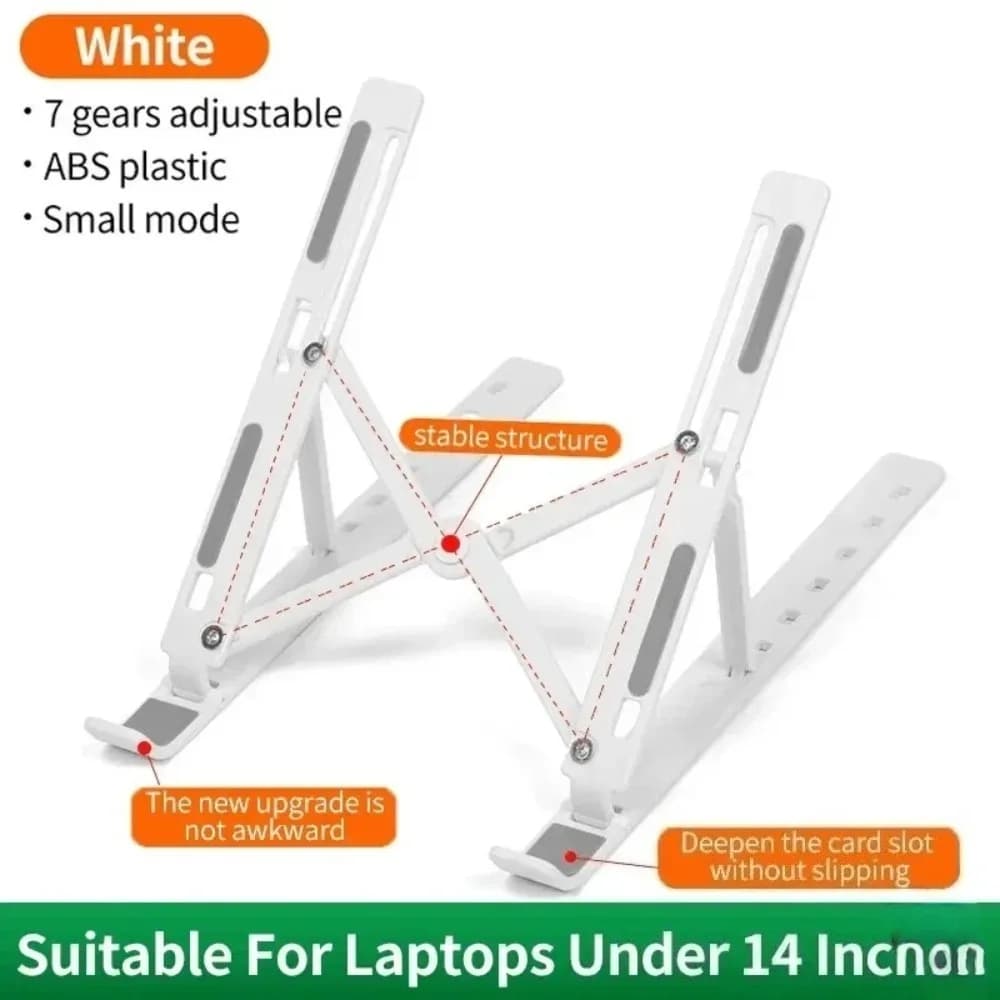 Supporto per laptop pieghevole in materiale ABS, supporto regolabile per notebook, supporto portatile per accessori Macbook Air Pro