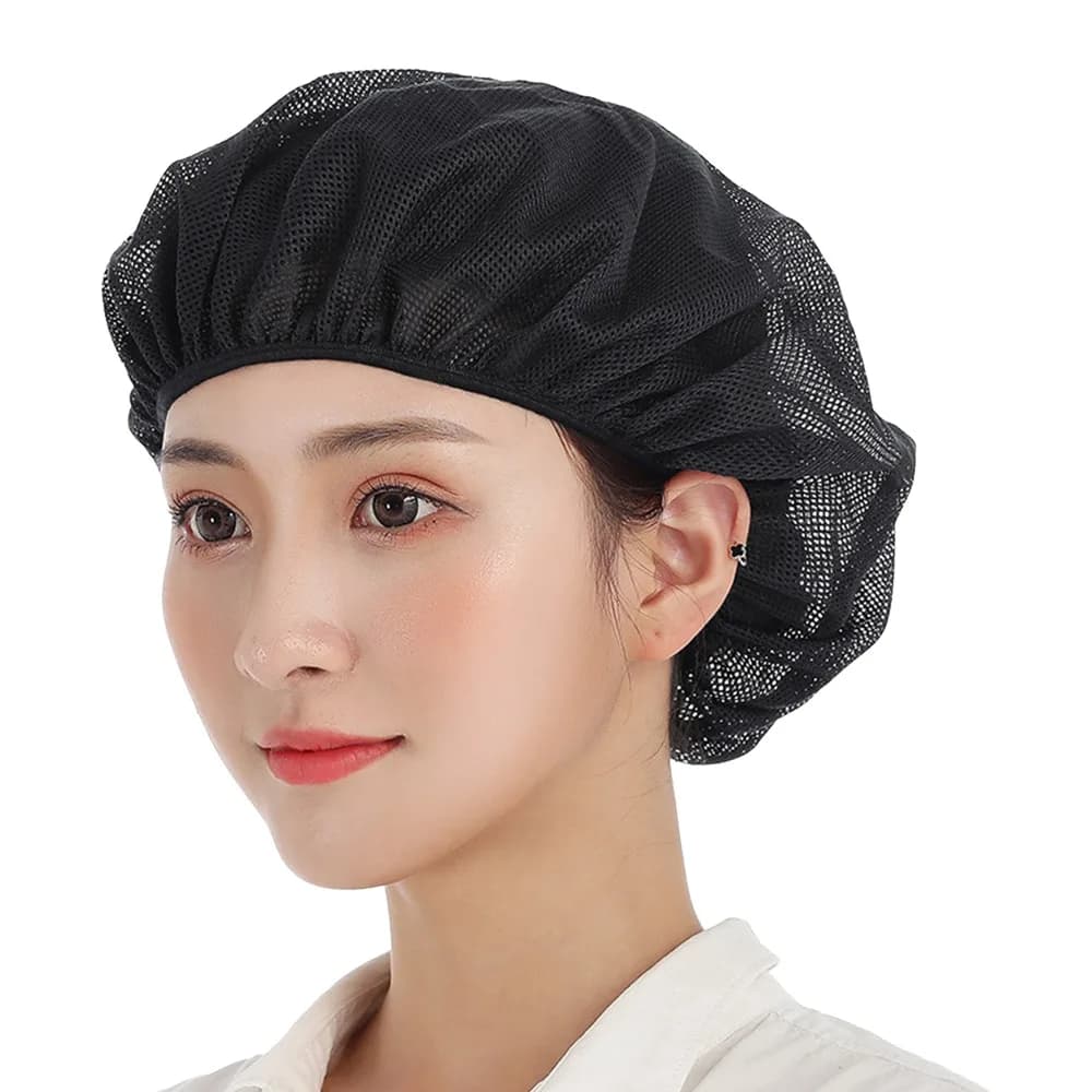 Cappello da Lavoro Semplice in Rete Elastica, Antipolvere, Traspirante, per Ristorazione, Resistente all'Olio, Rete per Capelli, Berretto per Servizi Alimentari