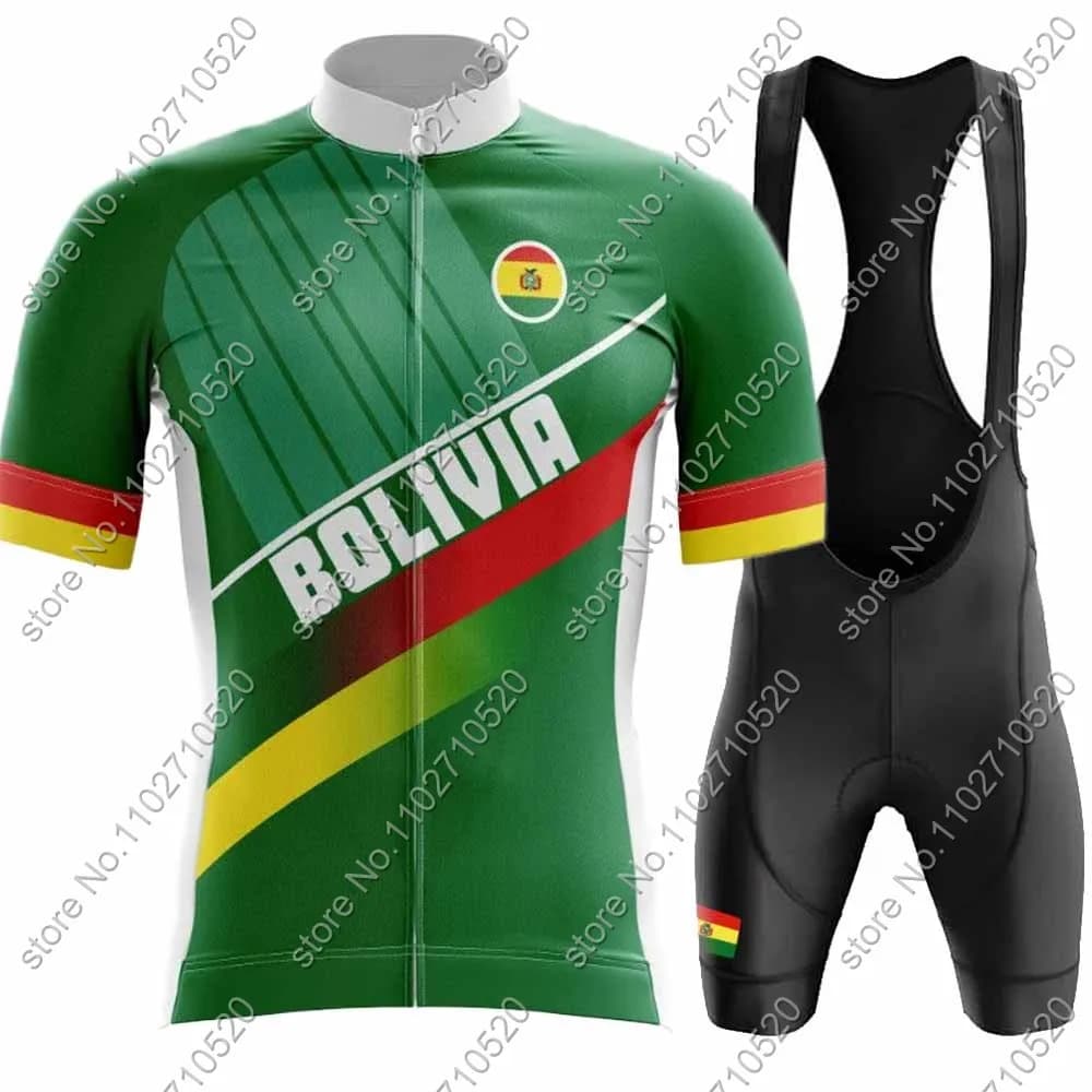 Bolivia National Team 2024 Cycling Jersey Set summer clothing street bike shirts cycling suit shorts with MTB Ropa Maillot straps