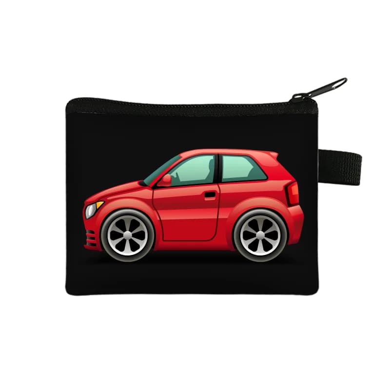Cartoon Car Fire Engine Trattore Stampa Portamonete Viaggio Bus Camper Portafoglio Auricolare ID Borsa per carte di credito Borsa per monete per soldi Sac regalo