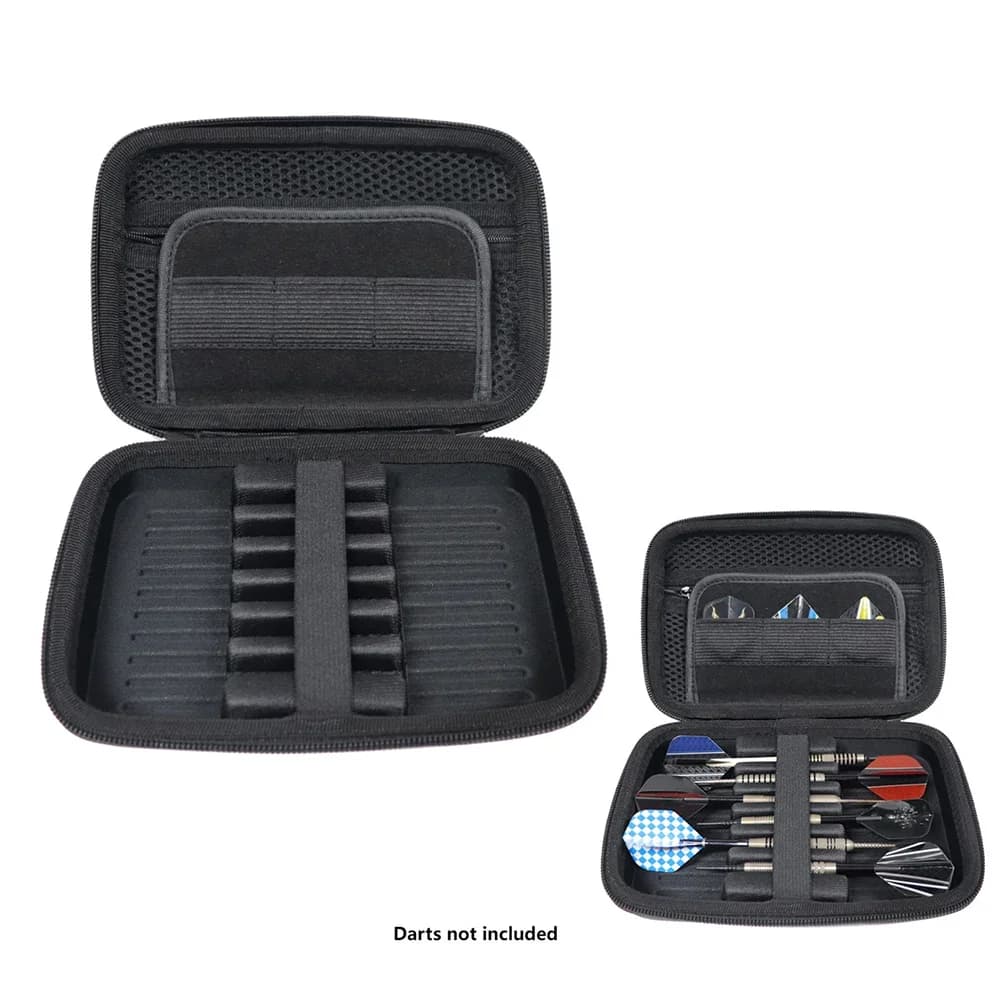 Custodia per freccette in EVA Borsa per freccette Organizer Doppia protezione Adatto per freccette con punta in plastica Adatto per freccette con punta morbida Tasche a rete Divisori