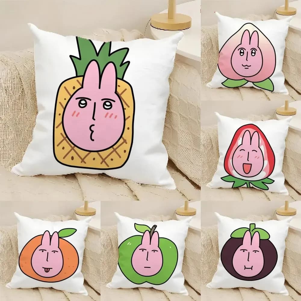 Fodera per cuscino D-dreamy S-strawberries in lino naturale con stampa fronte-retro, decorazione per divano e casa