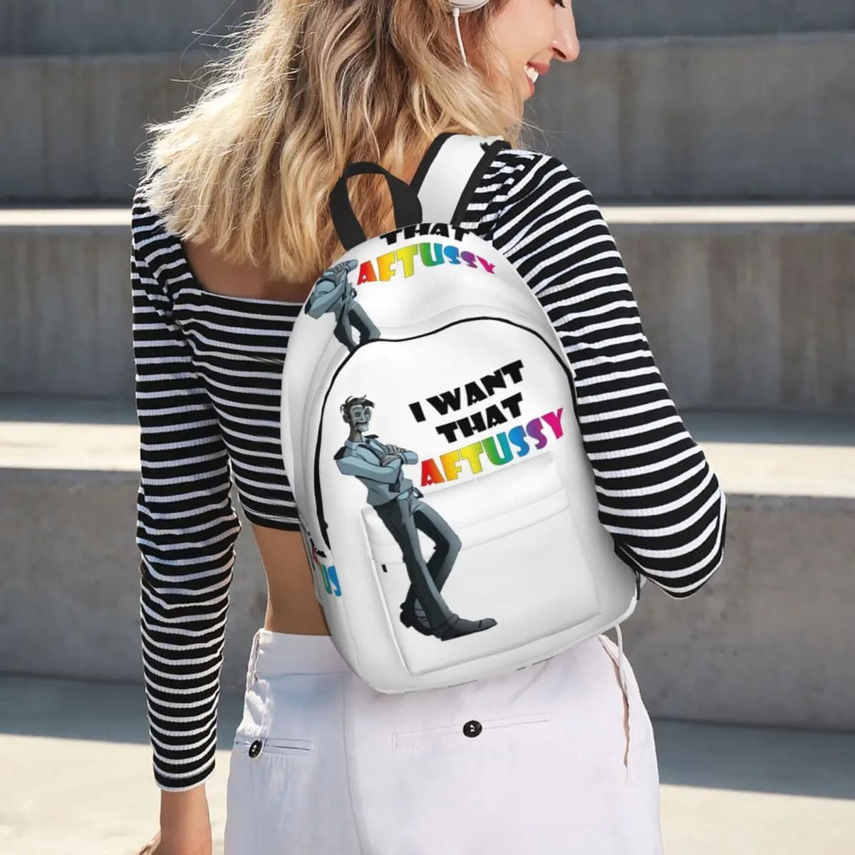 I WANT WILLIAM AFTON Student Backpack School Bag Hiking Travel Daypack for Men Women Fashion Bookbag Shoulder Bags