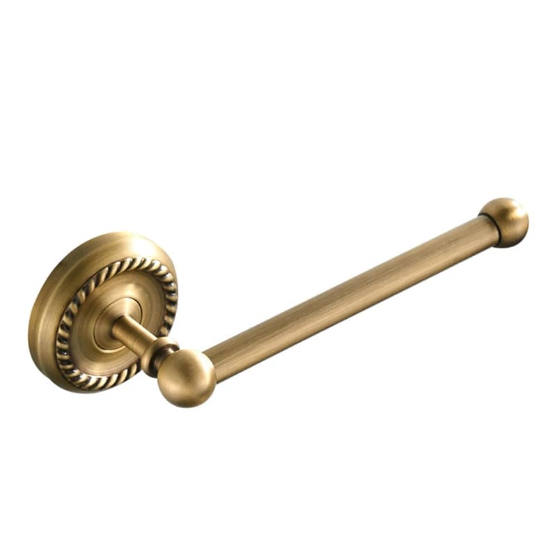Paper Towel Rack Simple Chassis Round Brushed Bronze Copper Hanging Bathroom Wall Toilet Paper Holder Roll Paper Towel Rack