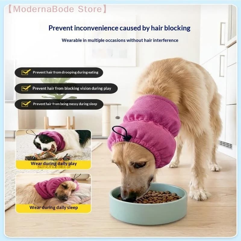 【M】Copricapo Estivo per Cani in Rete Elastica Rinfrescante, Sciarpa Istantaneamente Rinfrescante per Cani, Copricapo ad Asciugatura Rapida Anti-Acaro, Paraorecchie per Animali Domestici