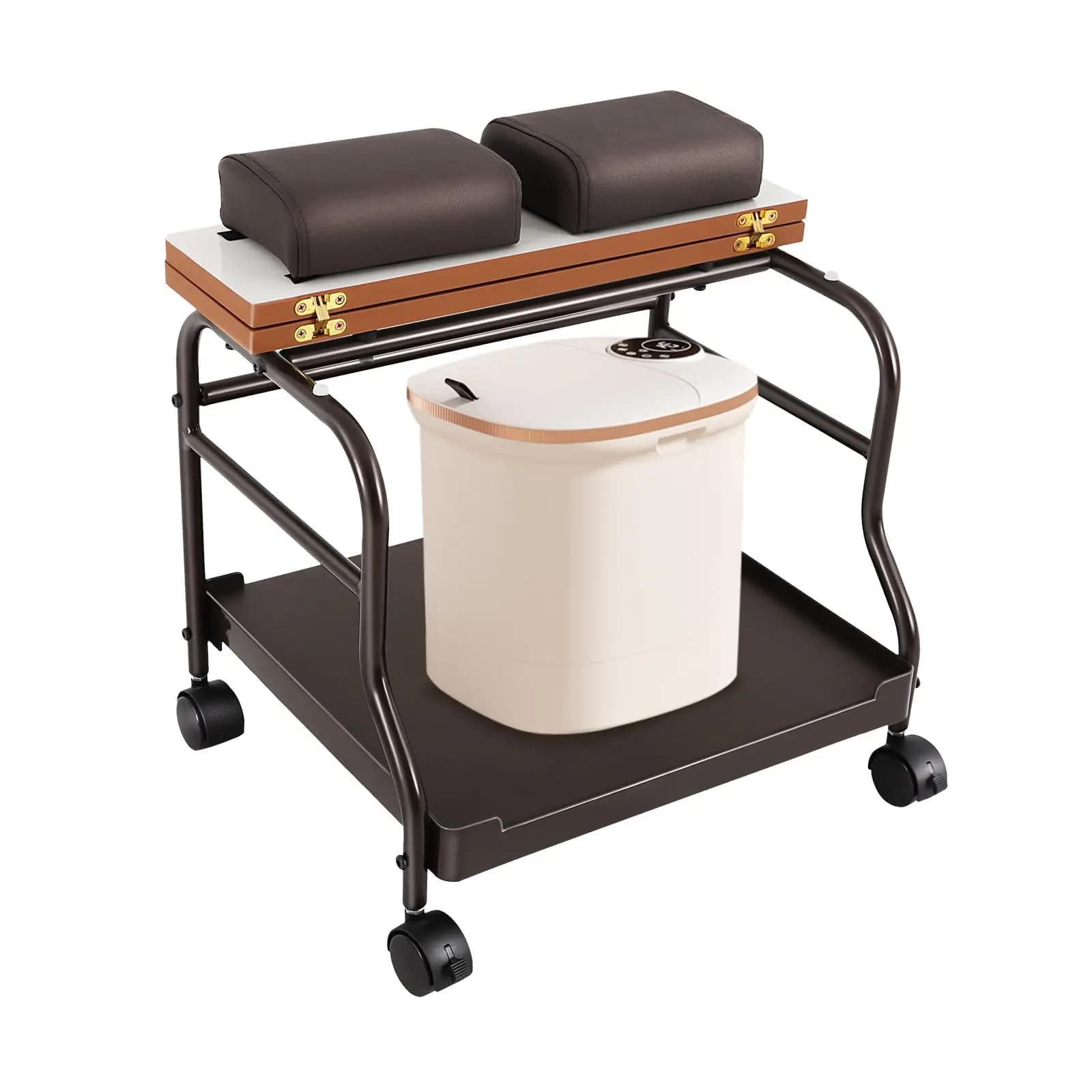 Carrello per i piedi, Carrello per sedia per piedi per interni Carrello per sgabello per poggiapiedi per pedicure con rotelle girevoli, Supporto per carrello poggiapiedi portatile per salone