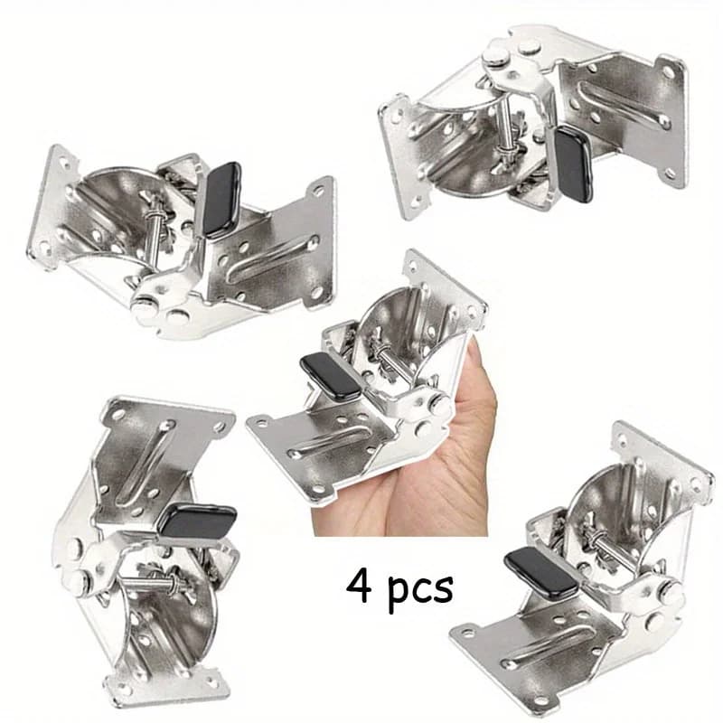 Set di 4 Supporti Estensibili con Blocco per Tavoli, Banchi da Lavoro, Sedie, Mobili, Letti, Garage, Gambe Pieghevoli 0-90-180 Gradi