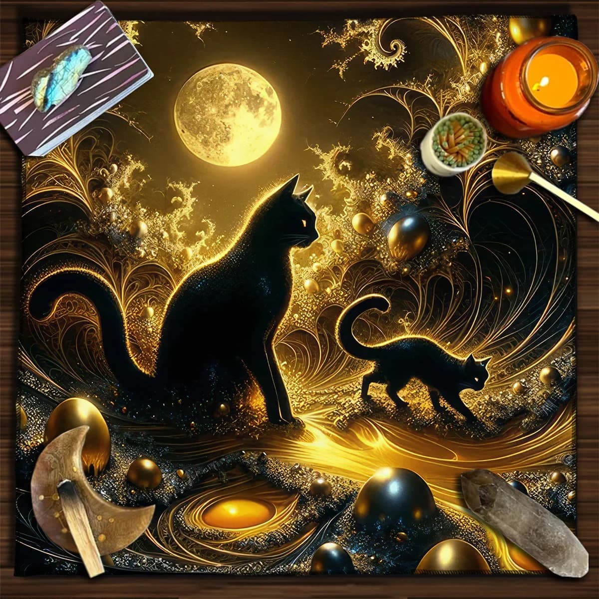 Tovaglia viola elegante per gatti, tovaglia per tarocchi, tovaglia per streghe, per lettura di carte dei tarocchi, tappetino per tarocchi, panno per divinazione, decorazioni per la casa
